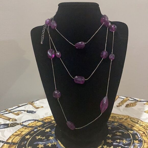 Vintage- long wrap necklace. Can be wrapped several times or worn long. - Picture 4 of 4